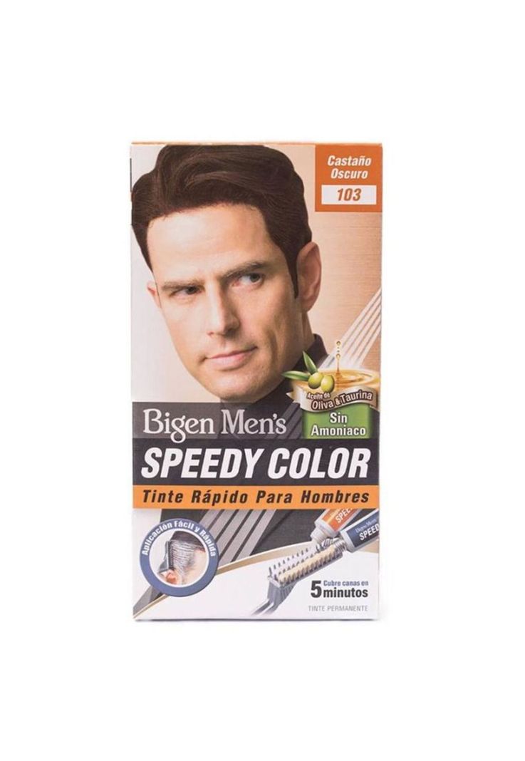 Tinte Rapido Para Hombre 103 Castano Oscuro Diseno 2