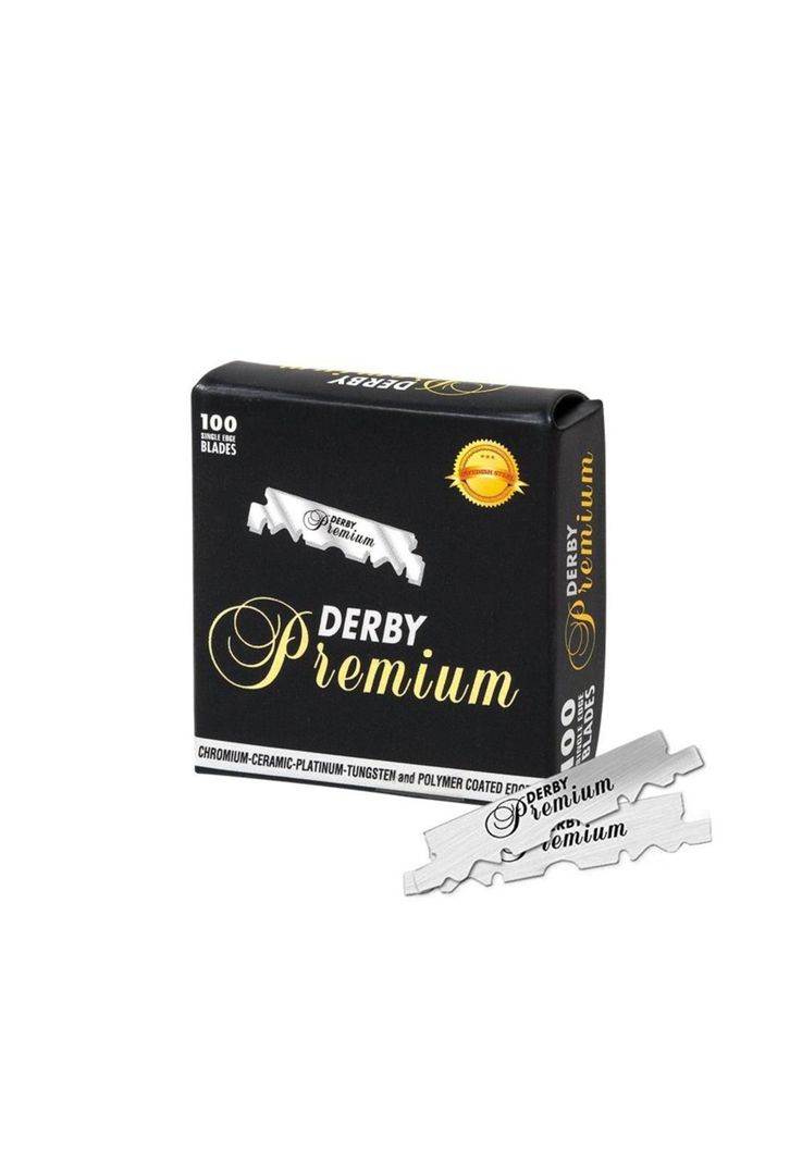 Navaja Derby Premium Para Afeitar 1 Filo/ Barbería 100 Pzas-1
