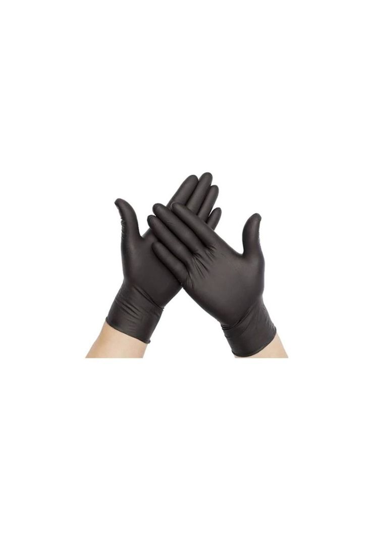 Guantes De Nitrilo Negro Clean Carrier 100un Talla M-0