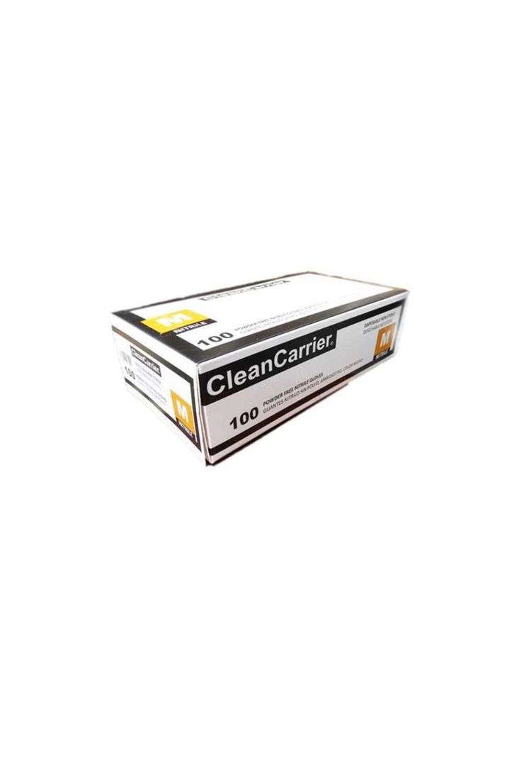 Guantes De Nitrilo Negro Clean Carrier 100un Talla M-2