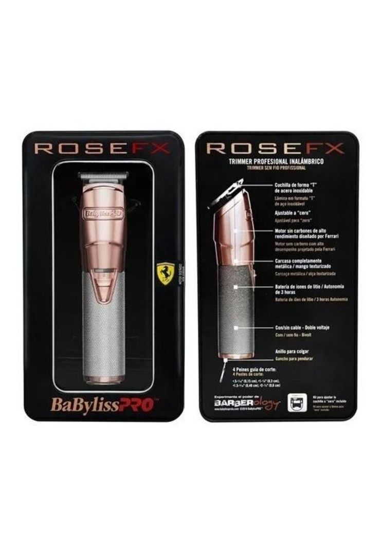 Babyliss Pro Máquina Patillera Trimmer Cuchilla Rose Fx 788-3