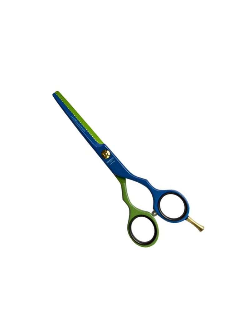 Tijera Henbor Italana 783B Esculpidora 5.5 Verde & Azul