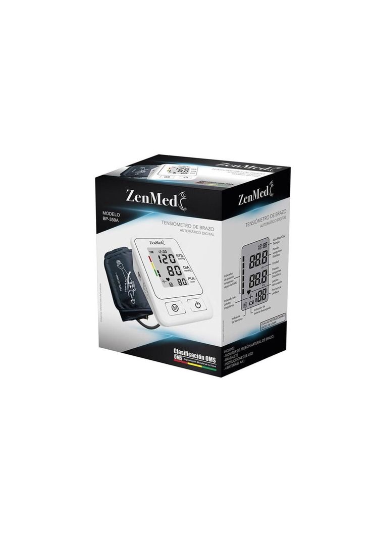 Tensiómetro de Brazo ZENMED LCD Digital 2,8" Blanco-1