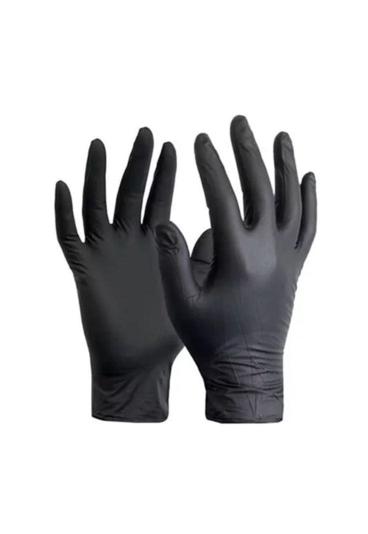 Guantes De Nitrilo Negro Clean Carrier 100un Talla L-0