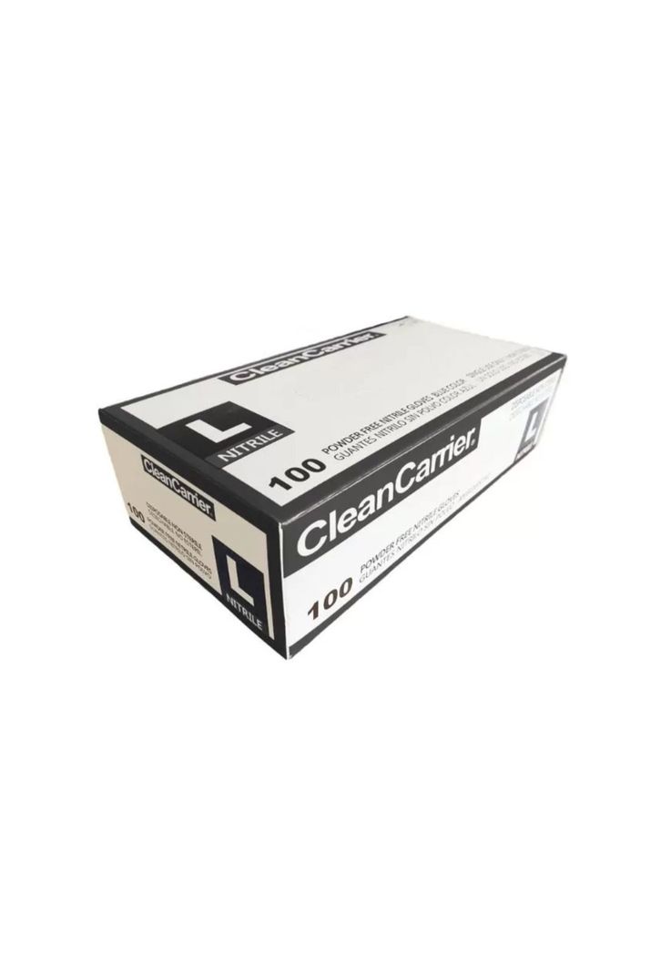 Guantes De Nitrilo Negro Clean Carrier 100un Talla L-2