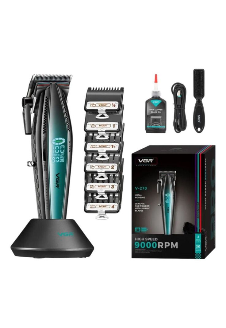 Máquina Barbería Profesional Corta Pelo VGR V-270 9000 Rpm-1
