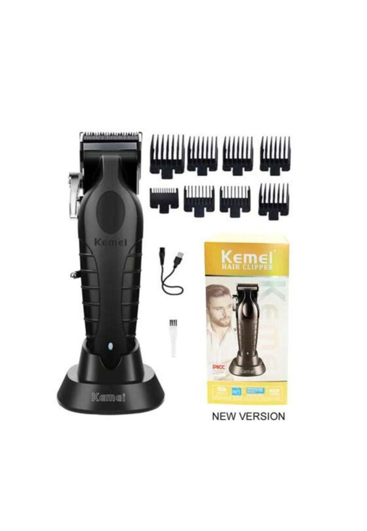 Maquina Kemei 2296 CortaPelo Inalambrica Con Base De Carga-4