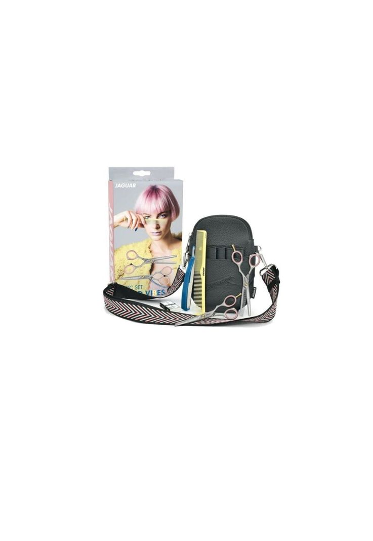 Set Tijeras Jaguar Good Vibes Relax Microdentada 5.5" BOLSO-0
