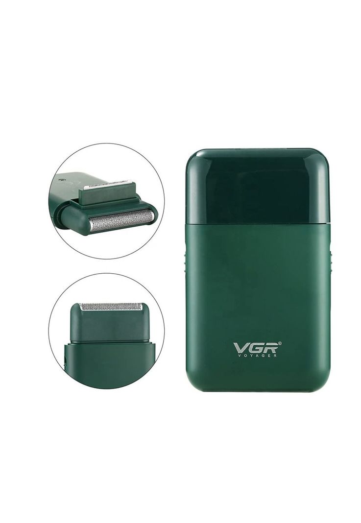 Afeitadora Mini Shaver y Trimmer VGR390 Viaje Recargable Verde