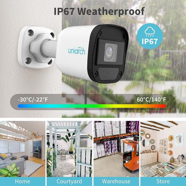 Cámara de Seguridad IP POE Bala 2MP Exterior Micrófono IR-2