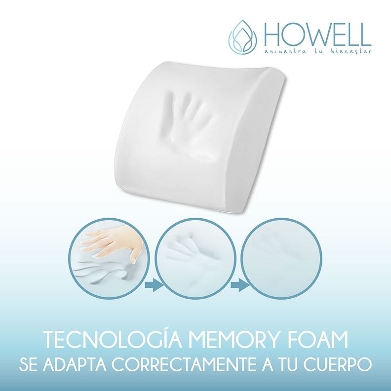 Cojín Lumbar Ortopédico Para Espalda Howell Soporte Dorsal-7