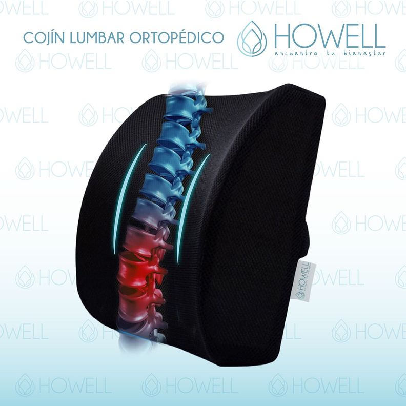 Cojín Lumbar Ortopédico Para Espalda Howell Soporte Dorsal-8