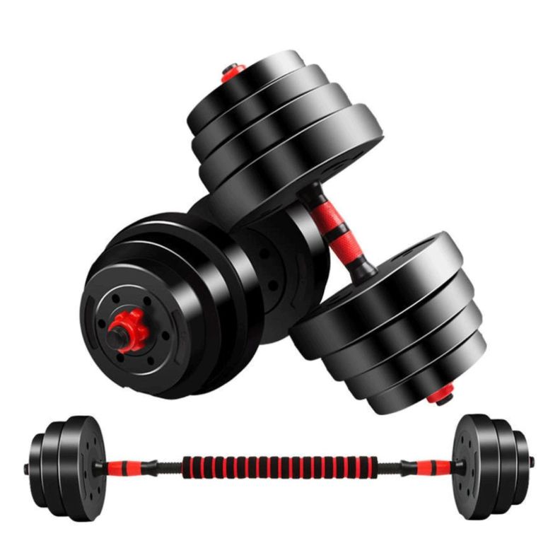 Set Mancuernas Y Barra Unibles 30kg Fitness Pesas Ajustables-0