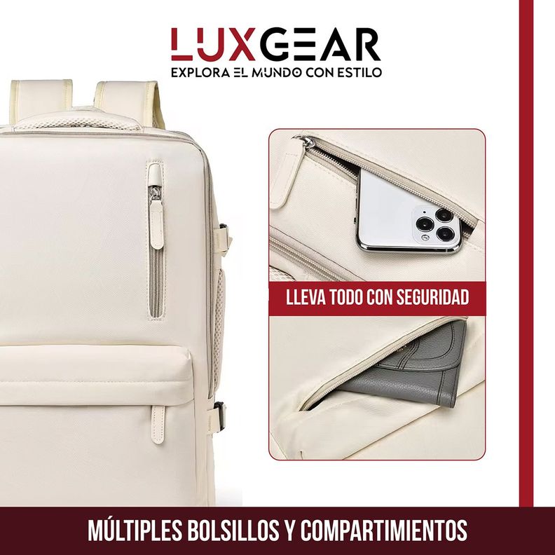 Mochila De Viaje Expansible Luxgear NomadLifeV2 Impermeable-5