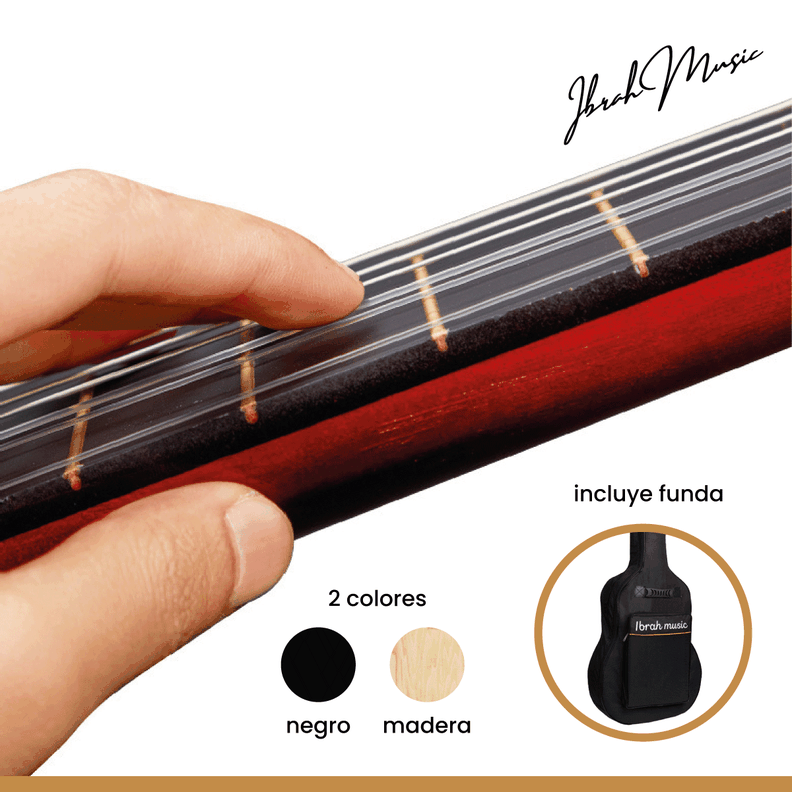 Guitarra Acústica Clásica Ibrah 39 Pulgadas Colores + Funda-4