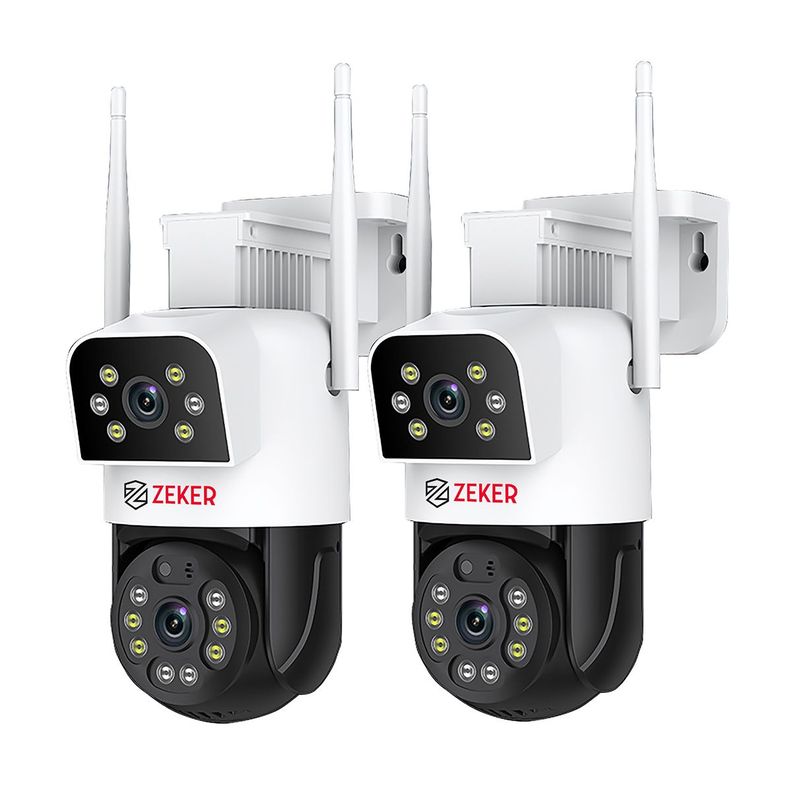Pack x2 Cámara De Seguridad 5G Zeker Doble 4MP Impermeable-8