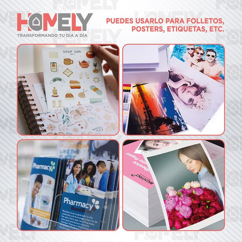 Papel Fotografico A4 Doble Faz Camara Foto Homely 50 Unidad-6