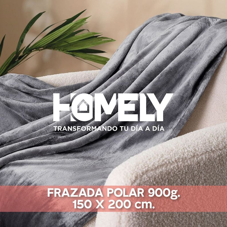 Frazada Polar Termica 2 Plazas Homely Manta 150x200cm Azul-8