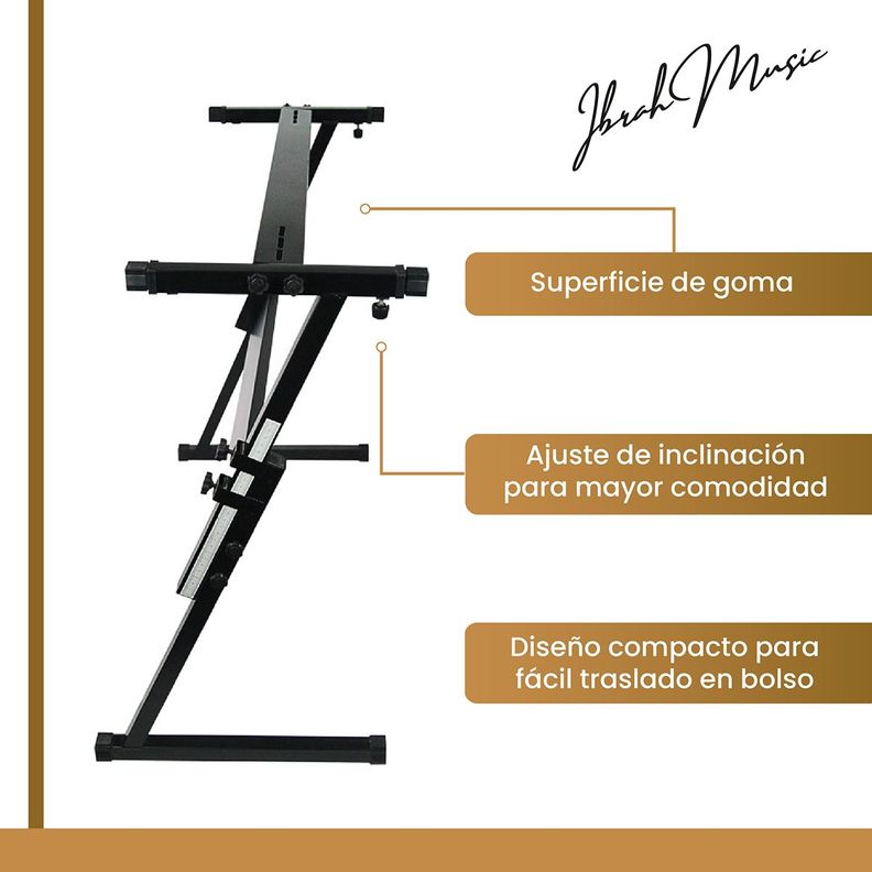 Atril Teclado Ibrah Music Ajustable Universal-4