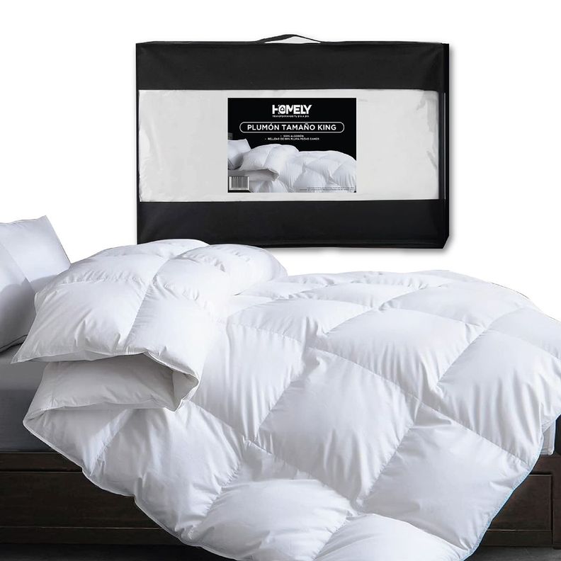 Cubrecama Cobertor King 90% Pluma Pecho Ganso Homely Luxury-0