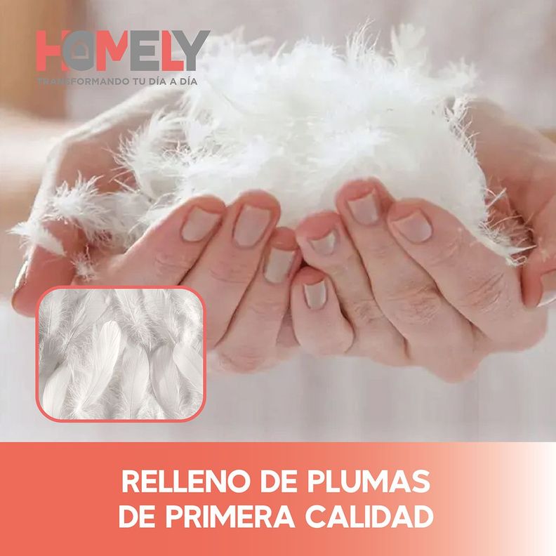 Cubrecama Cobertor King 90% Pluma Pecho Ganso Homely Luxury-3