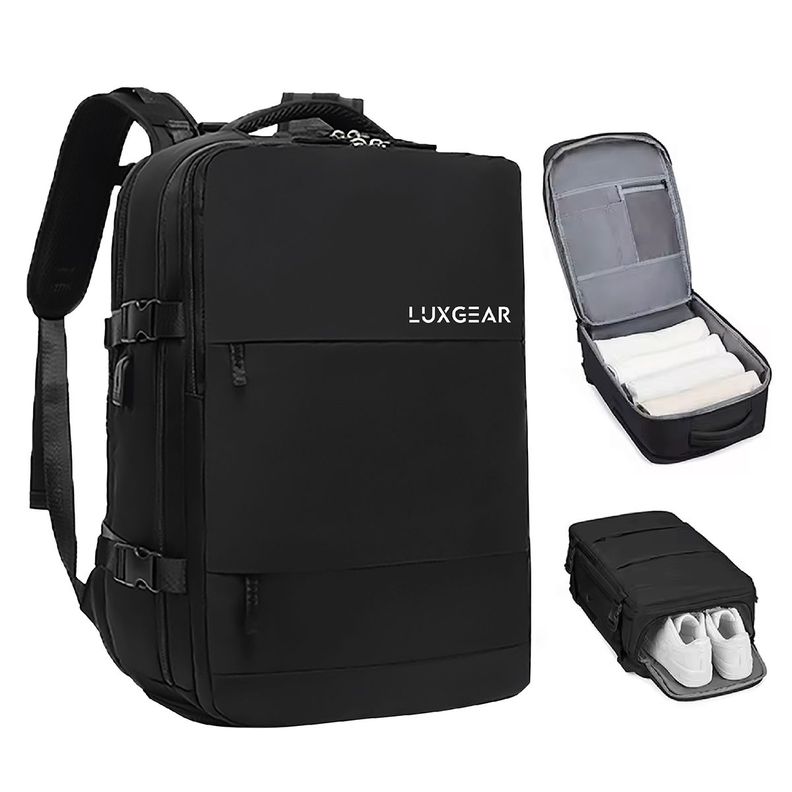 Mochila De Viaje Luxgear NomadLife Impermeable Cabina - Negro-0