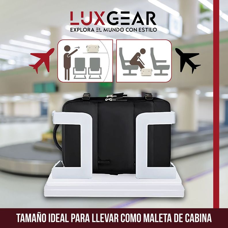 Mochila De Viaje Luxgear NomadLife Impermeable Cabina - Negro-3