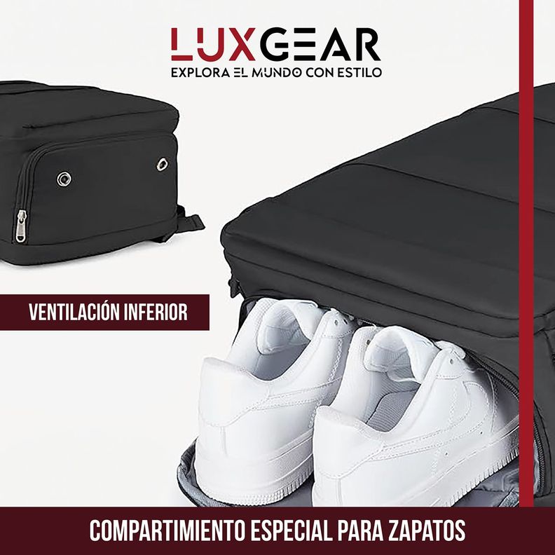 Mochila De Viaje Luxgear NomadLife Impermeable Cabina - Negro-4