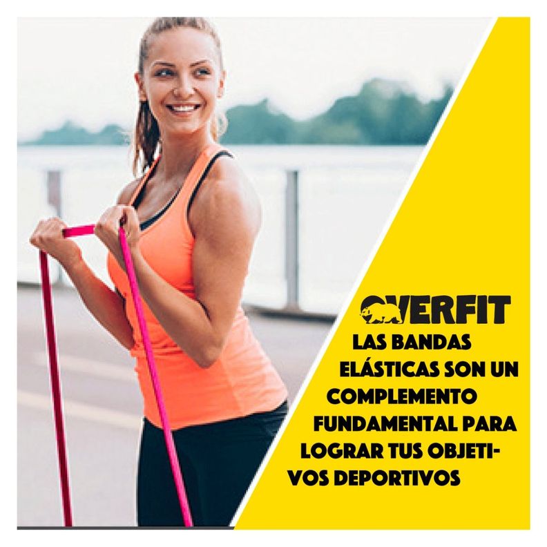 Power Bands Resistencia x3 Bandas Elásticas Latex Overfit-5