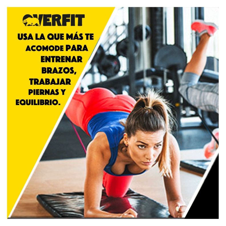 Power Bands Resistencia x3 Bandas Elásticas Latex Overfit-6