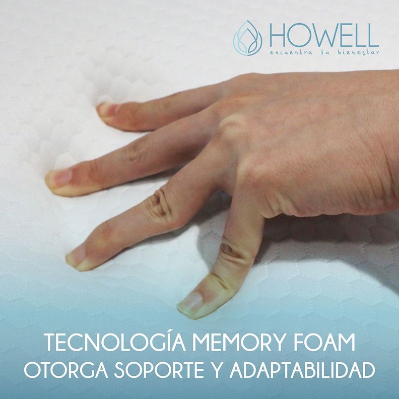 Colchon Memory Foam Espuma Viscoelastica 20cm Howell 2 Plaz-6