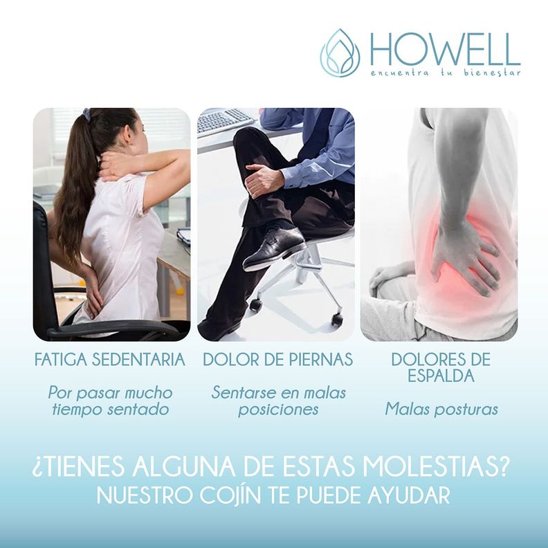 Cojín Ortopédico Asiento y Espalda Lumbar 2 en 1 Howell-5