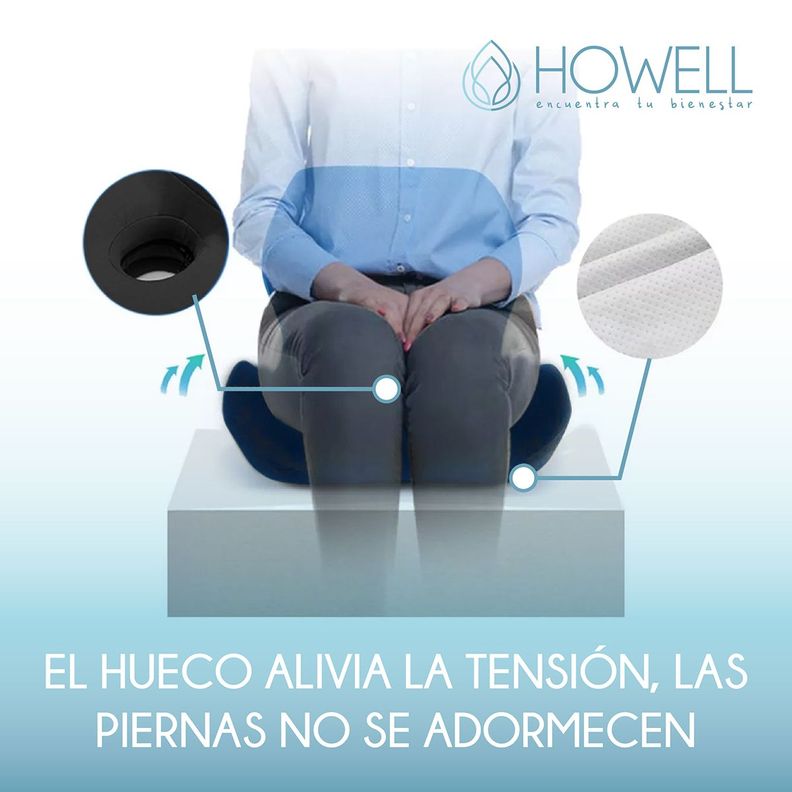 Cojín Ortopédico Asiento y Espalda Lumbar 2 en 1 Howell-6