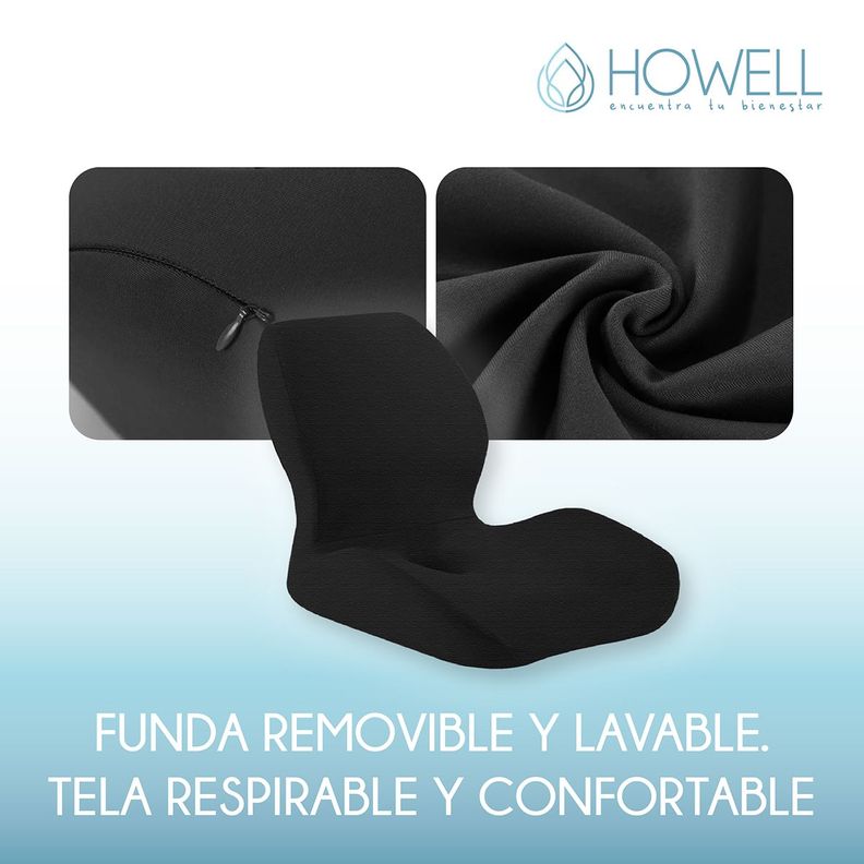 Cojín Ortopédico Asiento y Espalda Lumbar 2 en 1 Howell-7