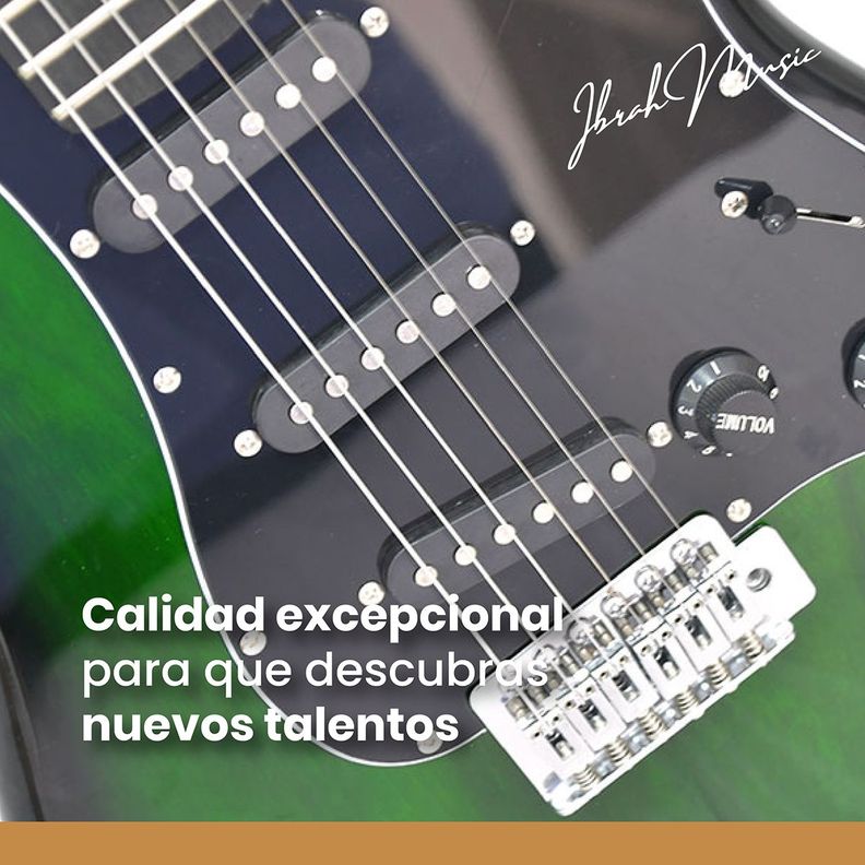 Guitarra Eléctrica Stratocaster Ibrah + Amplif + Accesorios-6