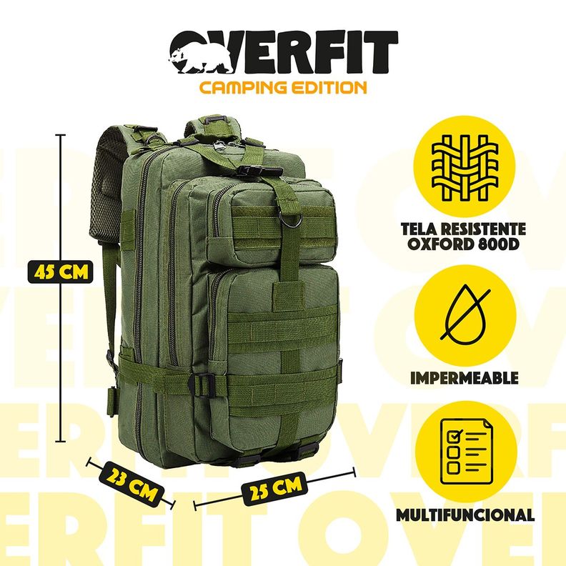 Mochila de Táctica Militar 30L Overfit Trekking Edition-1