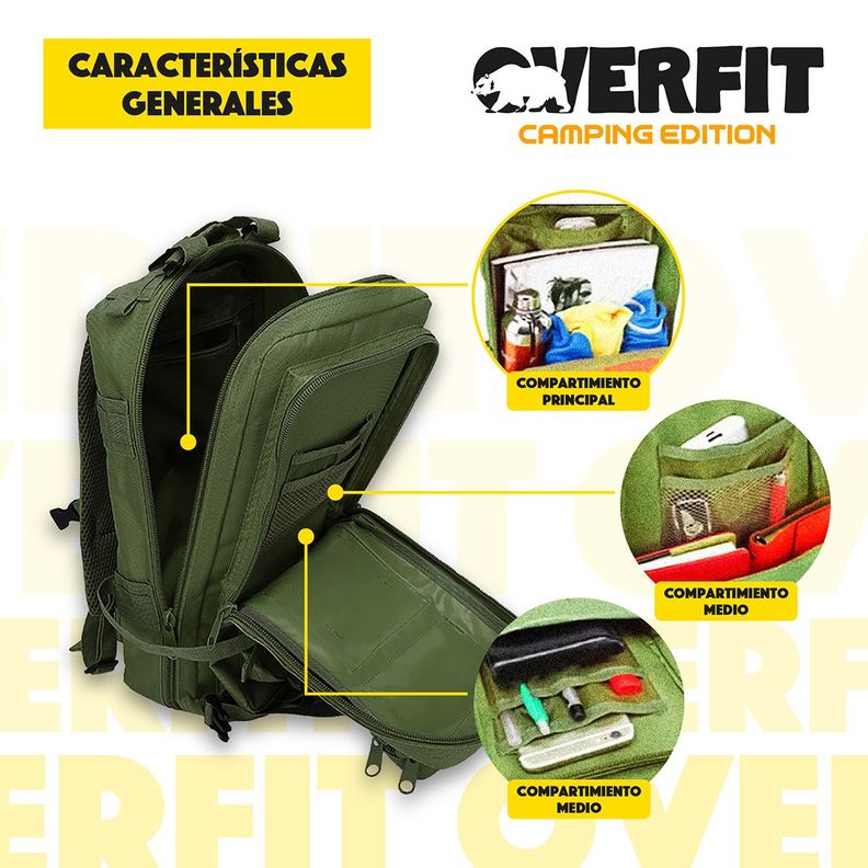 Mochila de Táctica Militar 30L Overfit Trekking Edition-2