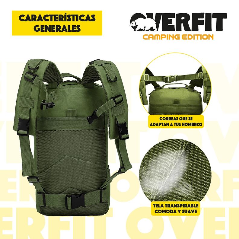 Mochila de Táctica Militar 30L Overfit Trekking Edition-5