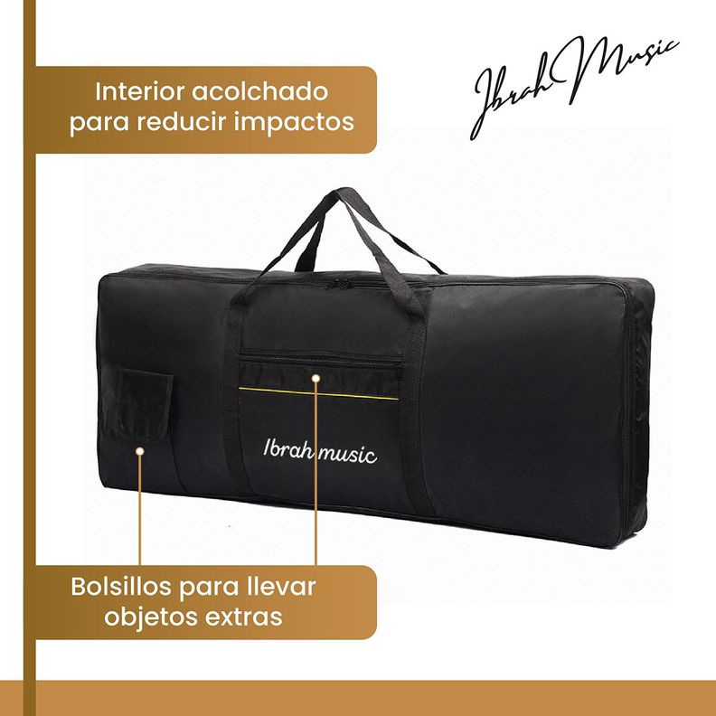 Funda Teclado 61 Teclas Ibrah Music Impermeable -3