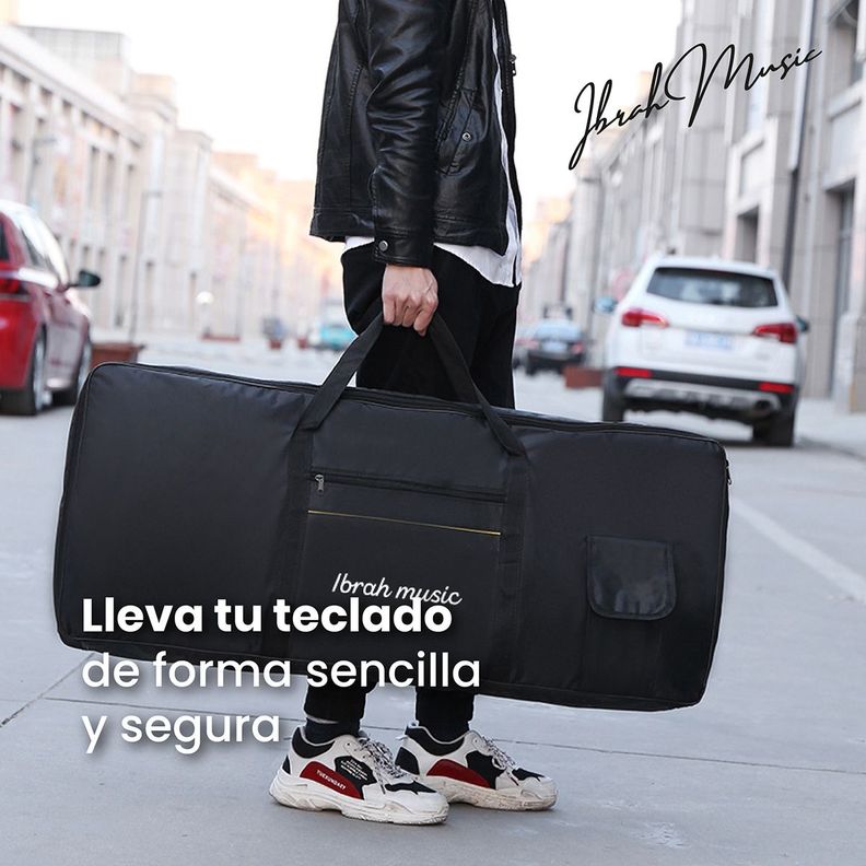 Funda Teclado 61 Teclas Ibrah Music Impermeable -5