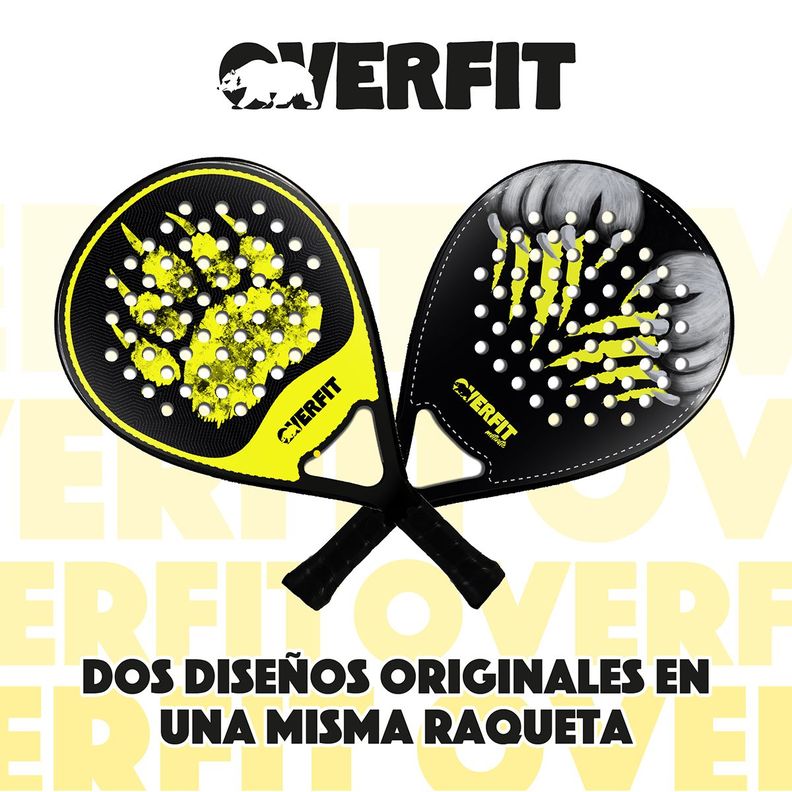 Pala de Padel Overfit ProStrike 38mm Fibra Híbrida + Bolso-4