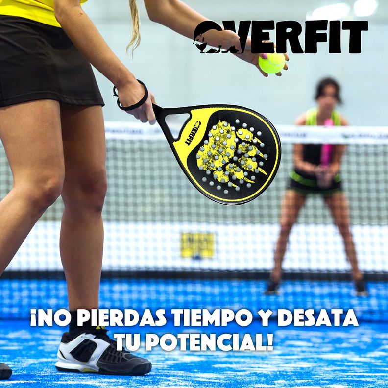 Pala de Padel Overfit ProStrike 38mm Fibra Híbrida + Bolso-8