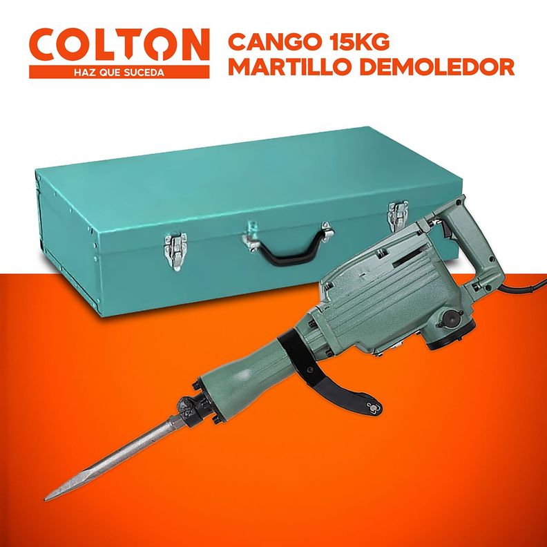 Cango 13.8 Kg Martillo Demoledor Watson + Cinceles 2400W-8