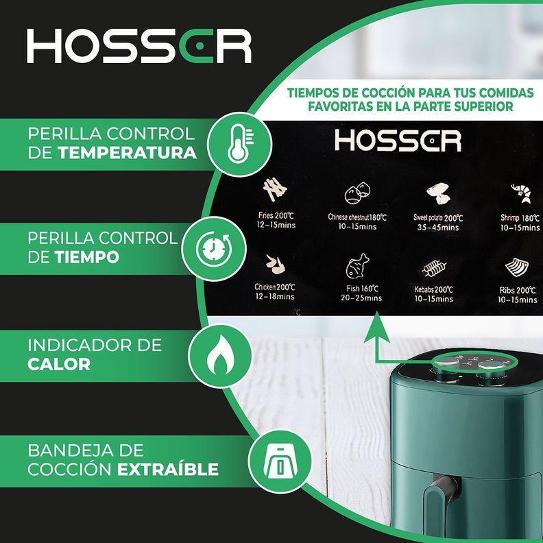 Freidora de Aire Kasser Air Fryer XL 6L Cocina Sin Aceite-1