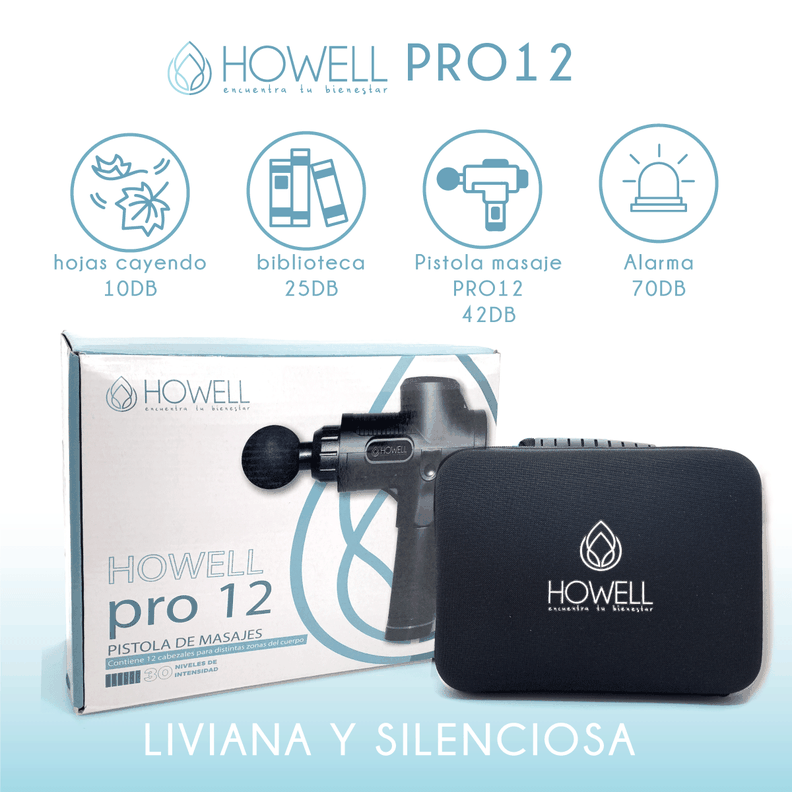 Pistola Masajes Corporal Howell Pro 12 Masajeador Espalda-1