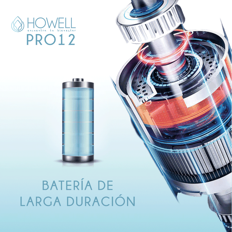 Pistola Masajes Corporal Howell Pro 12 Masajeador Espalda-4