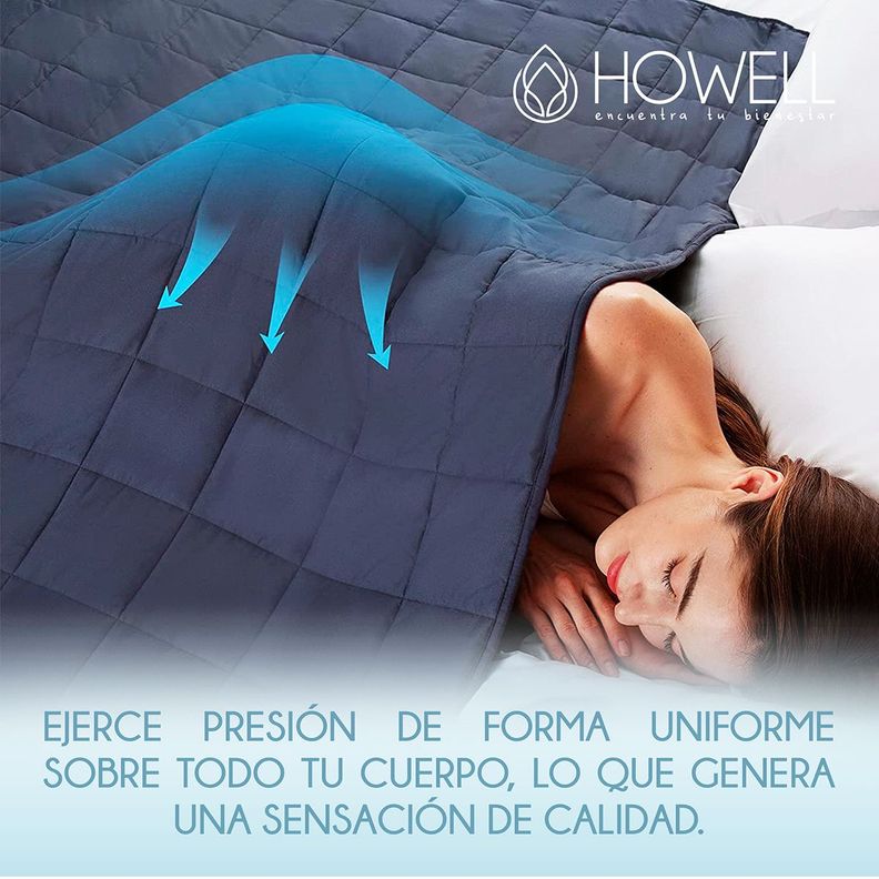 Manta De Gravedad Pesada Howell Queen 12KG Trastornos Sueño-4