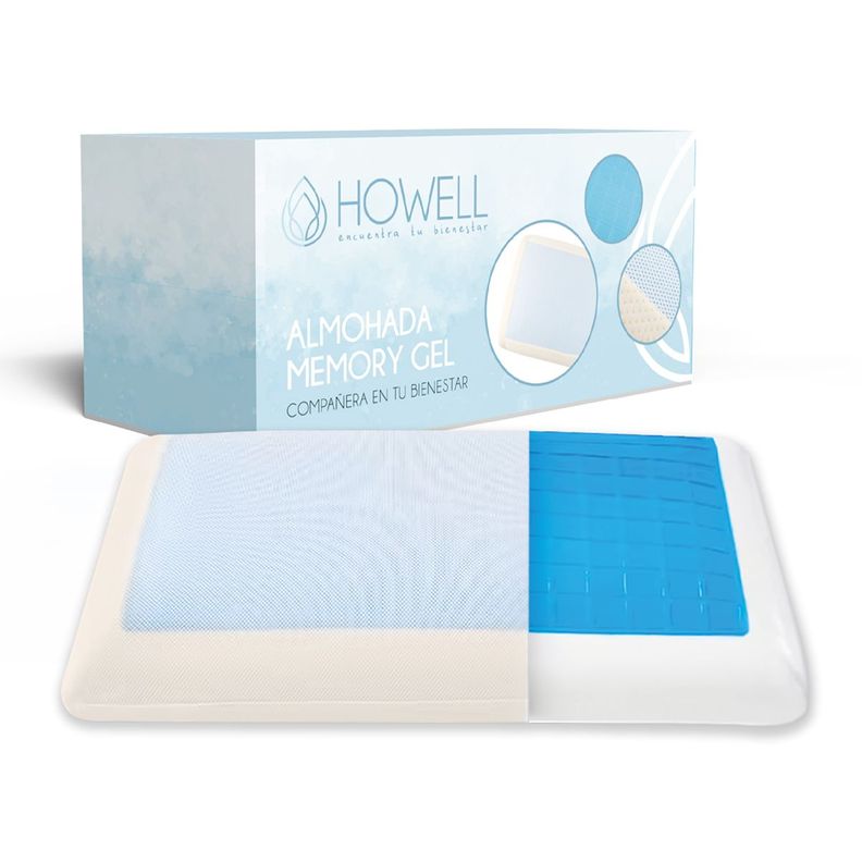 Almohada Gel Ortopédica Viscoelástica Howell Memory 60x40cm-0