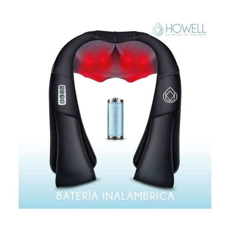 Masajeador Inalámbrico Howell Corporal Para Cuello Hombros-4