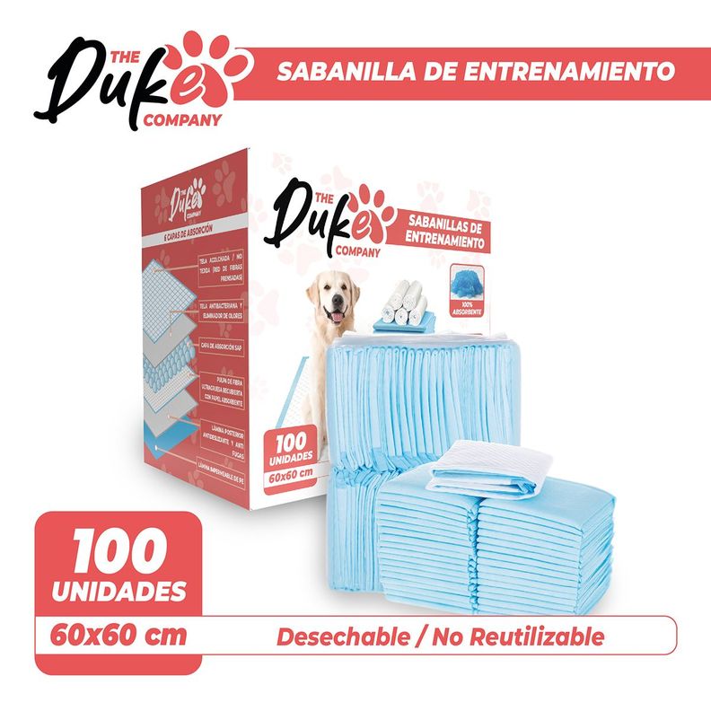 Sabanillas Para Perro  60x60 Duke 6 Capas Aromáticas 100U-2